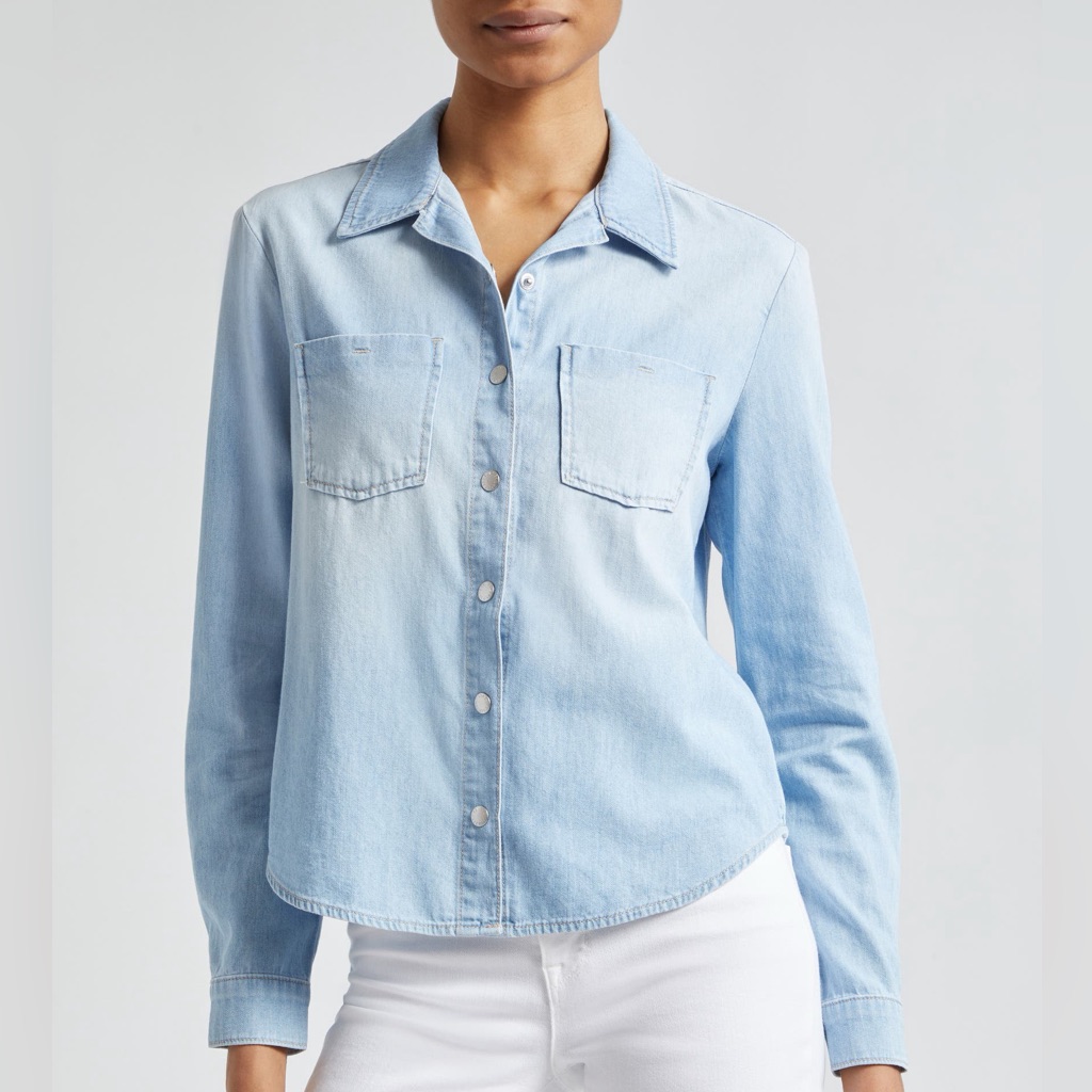 L'agence Isla Denim Button Down Shirt